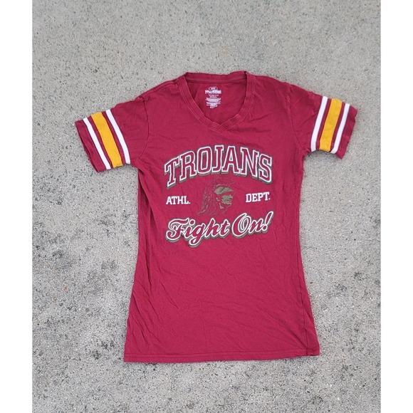 Pro Edge USC Trojans V-neck T-shirt  NCAA - Picture 1 of 6